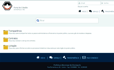 MPF aponta que DIVINÓPOLIS tem pouca TRANSPARENCIA, e municípios sem transparência podem ter repasses bloqueados Transparencia - 5